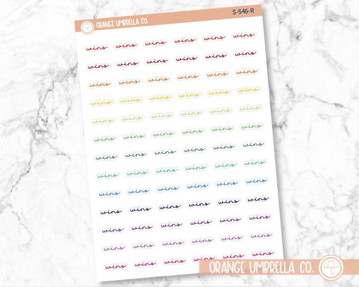 CLEARANCE | Wins Script Planner Stickers | F5 | S-546