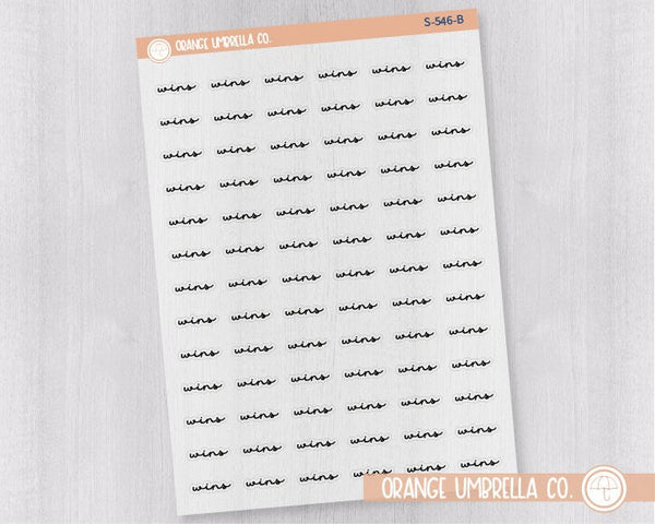 CLEARANCE | Wins Script Planner Stickers | F5 Clear Matte | S-546-BCM
