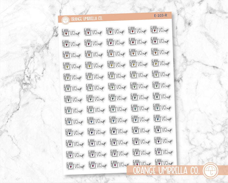 Fuel Up Icon Script Planner Stickers and Labels | FC12 | E-103