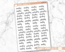 Days of the Week Stickers | Script Day Header Labels for Planners | F7 | B-075-B-076