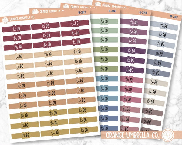 CLEARANCE | To Do Appointment Header Script Planner Stickers | FC12 Muted | B-382-385