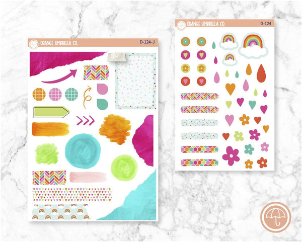 Rainbow Bright Planner Kit Deco Stickers | 124-018