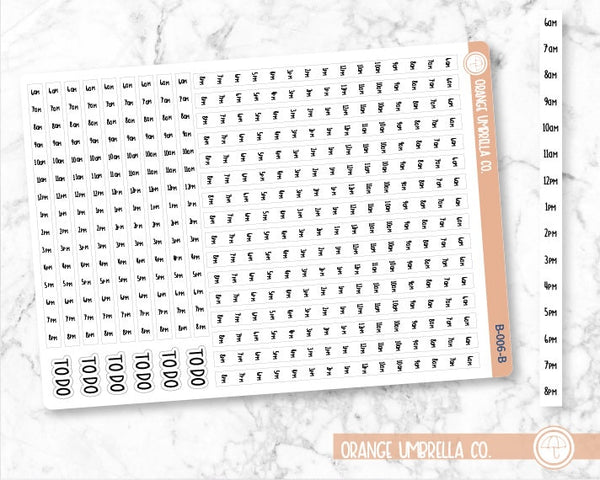CLEARANCE | Time Strips - 7x9 Plum Weekday Planner Stickers | B-006-B