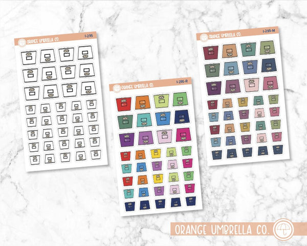 Spazz Cat I Hate Monday / Go Away / Creeper Icon Planner Stickers | I-295