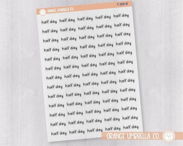 CLEARANCE | Half Day Julie's Plans Script Planner Stickers | JF Clear Matte | T-258-BCM