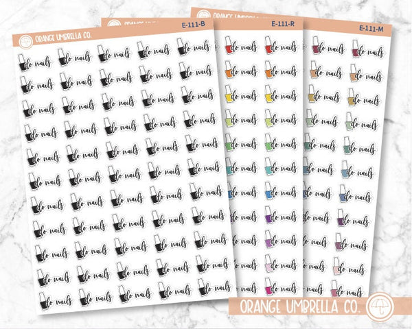 Do Nails Icon Script Planner Stickers and Labels | F2 | E-111 / 915-008-WH