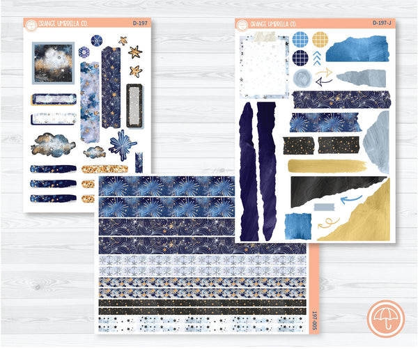 Winter Night Kit Deco Planner Stickers | D-197