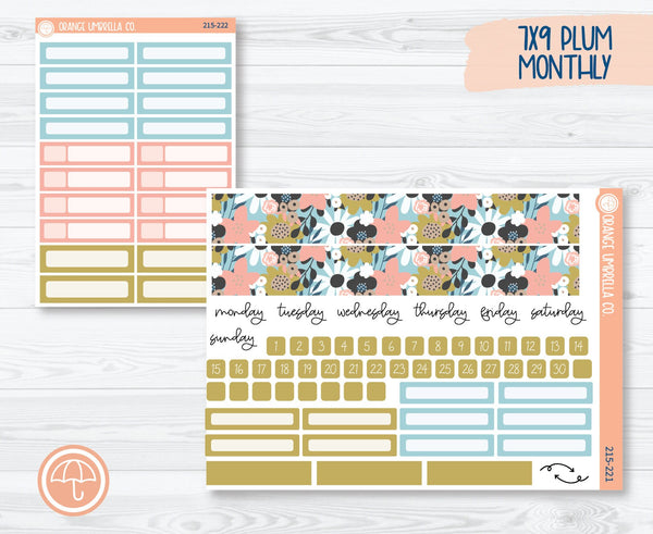 CLEARANCE | 7x9 Plum Monthly Planner Kit Stickers | Pick Me 215-221