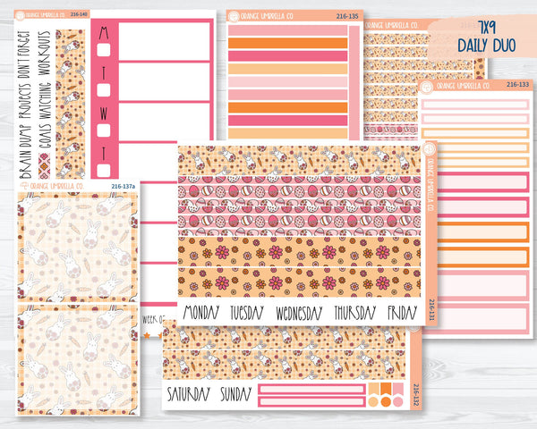 CLEARANCE | 7x9 Daily Duo Planner Kit Stickers | Egg Hunt 216-131