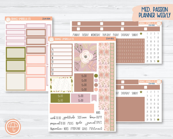 CLEARANCE | 7x9 Passion Weekly Planner Kit Stickers | Rosy 214-061