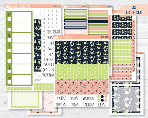 CLEARANCE | A5 Daily Duo Planner Kit Stickers | Spring Song 218-121