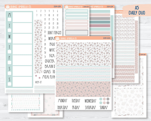 CLEARANCE | A5 Daily Duo Planner Kit Stickers | Boho Pastel 219-121