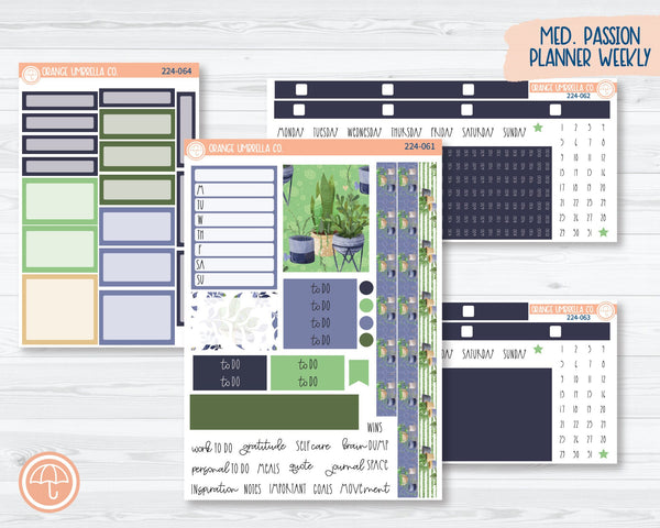 CLEARANCE | 7x9 Passion Weekly Planner Kit Stickers | Zen Garden 224-061