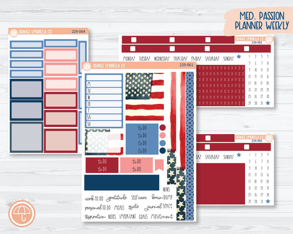 CLEARANCE | 7x9 Passion Weekly Planner Kit Stickers | We Remember 229-061