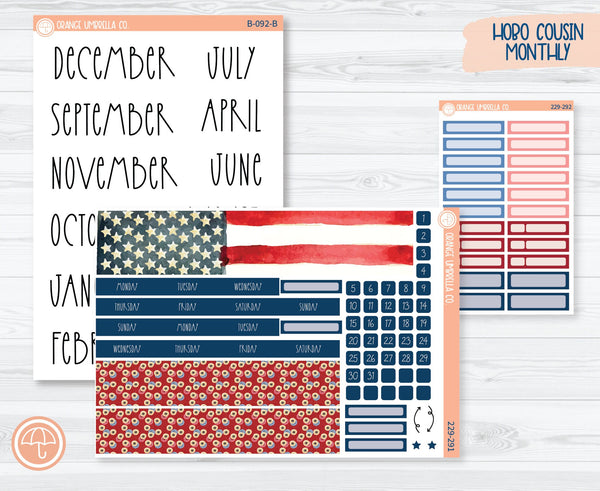 CLEARANCE | Hobonichi Cousin Monthly Planner Kit Stickers | We Remember 229-291