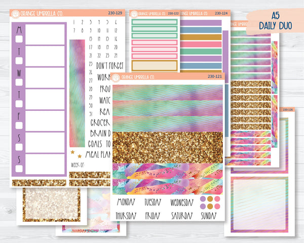 CLEARANCE | A5 Daily Duo Planner Kit Stickers | Razzle Dazzle 230-121