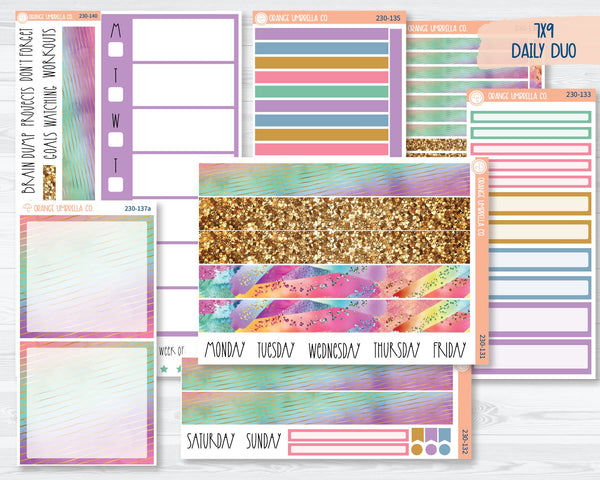 CLEARANCE | 7x9 Daily Duo Planner Kit Stickers | Razzle Dazzle 230-131
