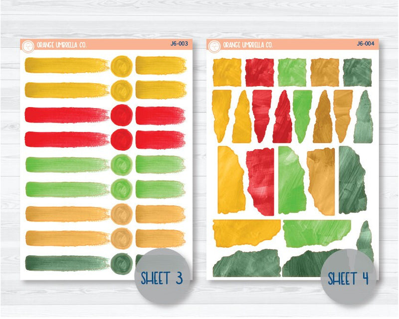 CLEARANCE | Monthly Watercolor Journaling Planner Stickers - May | White or Clear Matte | J6