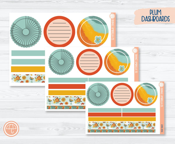 CLEARANCE | Plum Dashboards Planner Kit Stickers | Summer Afternoon 236-201
