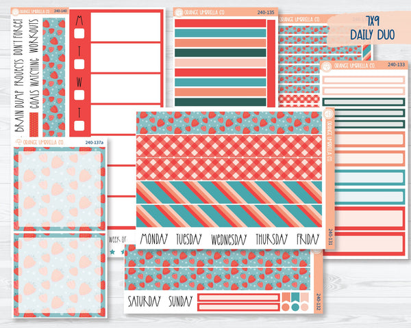 CLEARANCE | 7x9 Daily Duo Planner Kit Stickers | Sun-Ripened 240-131