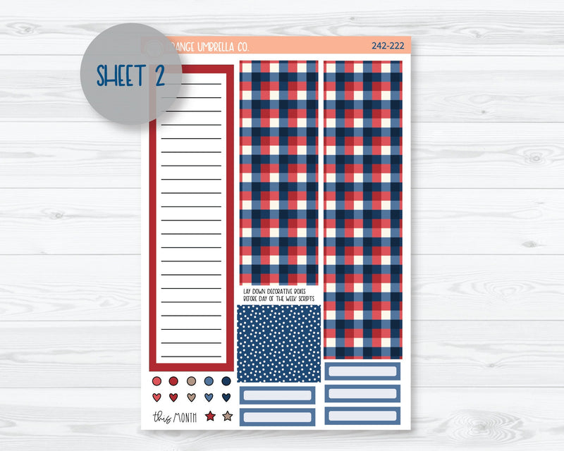 CLEARANCE | 7x9 Plum Monthly Planner Kit Stickers | Land That I Love 242-221