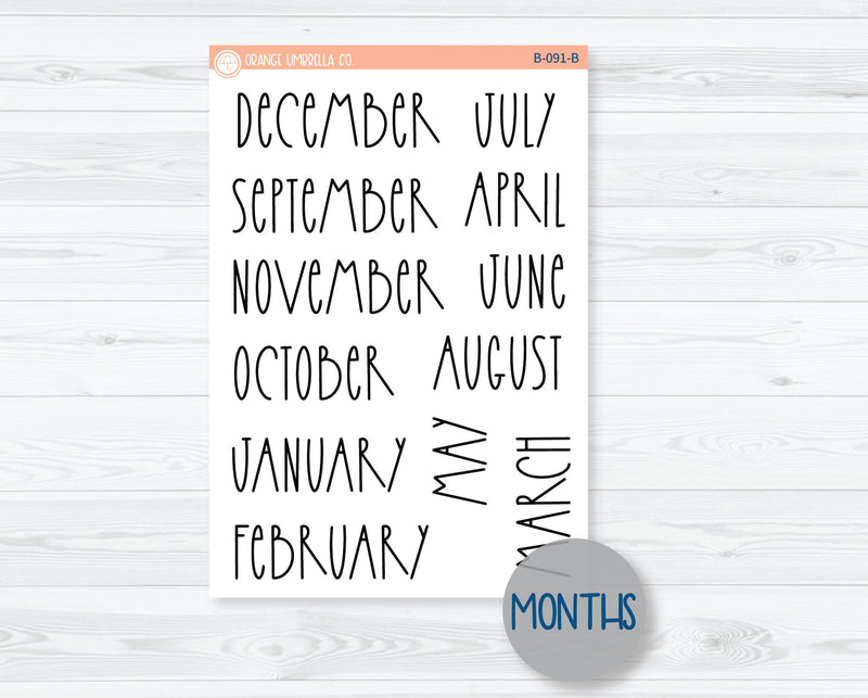 CLEARANCE | 8.5 ECLP Monthly Planner Kit Stickers | Land That I Love 242-261