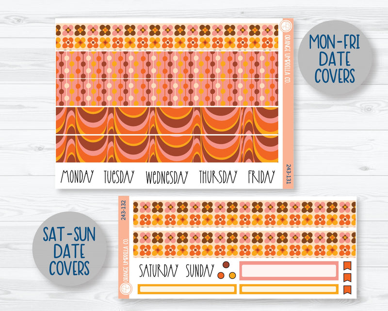 CLEARANCE | 7x9 Daily Duo Planner Kit Stickers | Flower Child 243-131