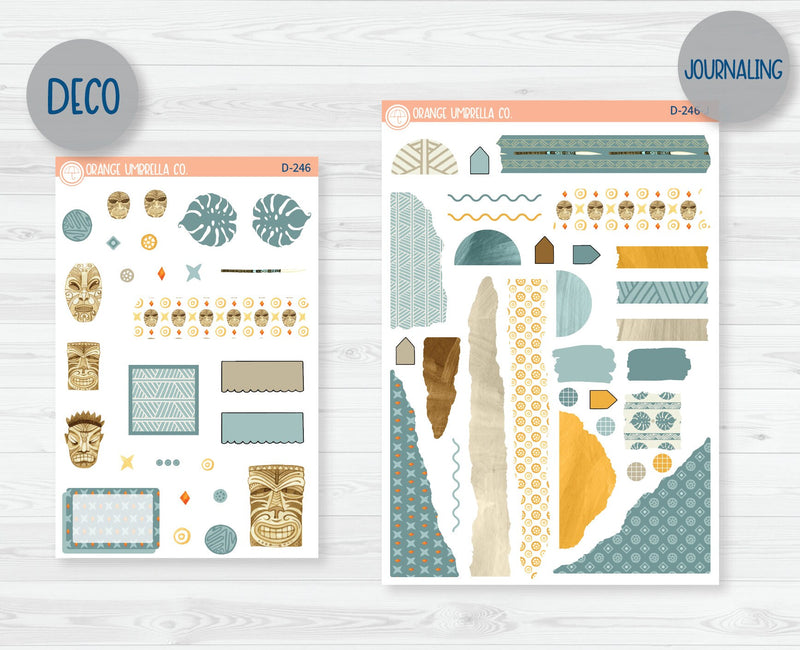 CLEARANCE | Weekly Planner Kit Stickers | Tiki Hut 246-001