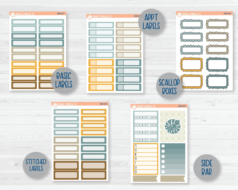 CLEARANCE | Weekly Add-On Planner Kit Stickers | Tiki Hut 246-011