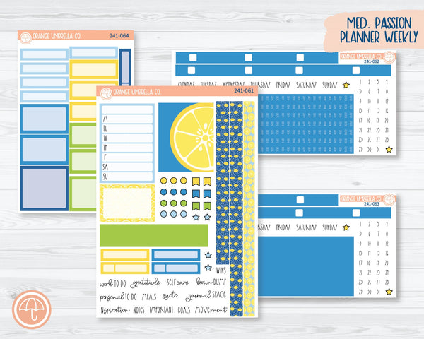 CLEARANCE | 7x9 Passion Weekly Planner Kit Stickers | Lemon Squeezy 241-061