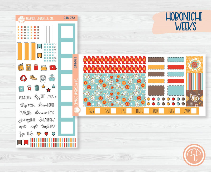 CLEARANCE | Hobonichi Weeks Planner Kit Stickers | Sassy 248-071