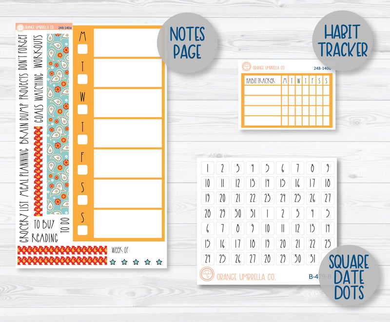 CLEARANCE | 7x9 Daily Duo Planner Kit Stickers | Sassy 248-131