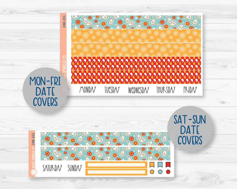 CLEARANCE | 7x9 Plum Daily Planner Kit Stickers | Sassy 248-151