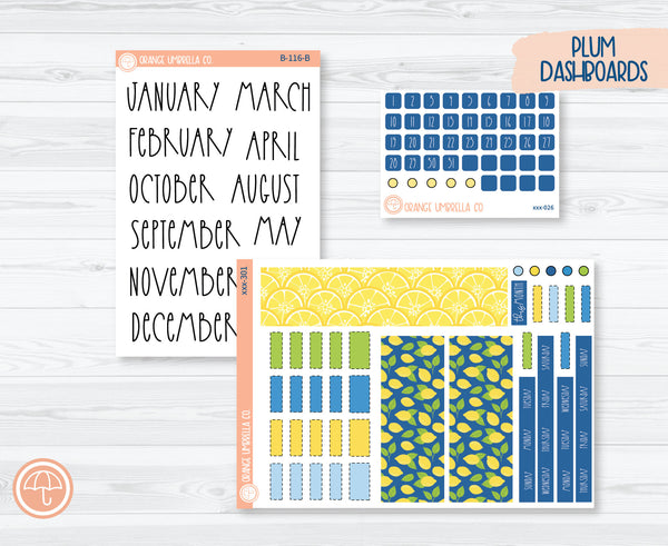 CLEARANCE | Hobonichi Weeks Monthly Planner Kit Stickers | Lemon Squeezy 241-301