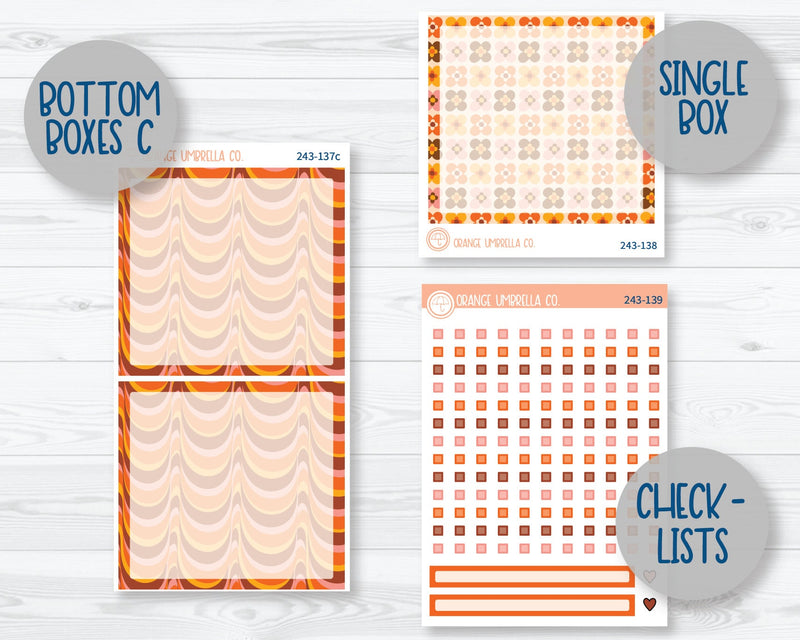 CLEARANCE | 7x9 Daily Duo Planner Kit Stickers | Flower Child 243-131