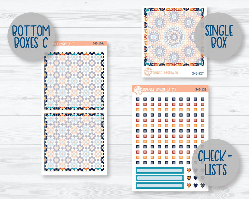 CLEARANCE | A5 Daily Duo Planner Kit Stickers | Moroccan Courtyard 245-121