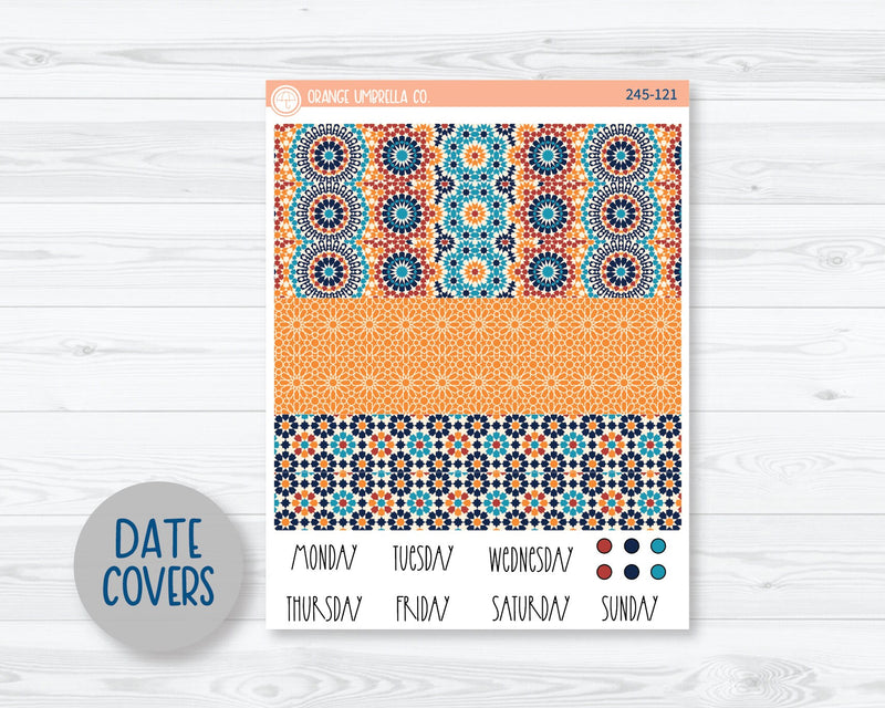 CLEARANCE | A5 Daily Duo Planner Kit Stickers | Moroccan Courtyard 245-121