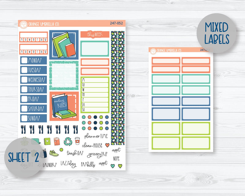 CLEARANCE | Hobonichi Cousin Planner Kit Stickers | Page Turner 247-051