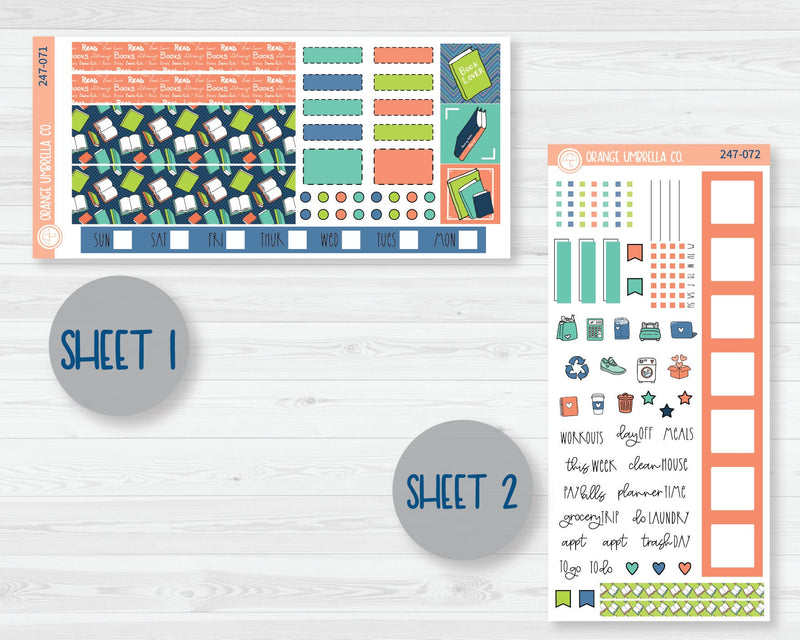 CLEARANCE | Hobonichi Weeks Planner Kit Stickers | Page Turner 247-071