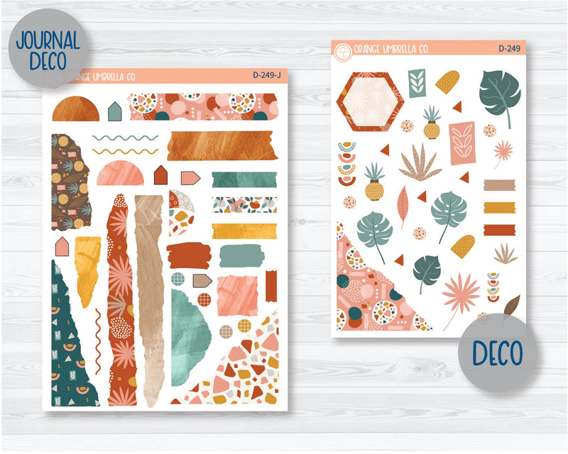 Tropical Escape Kit Deco Planner Stickers | D-249