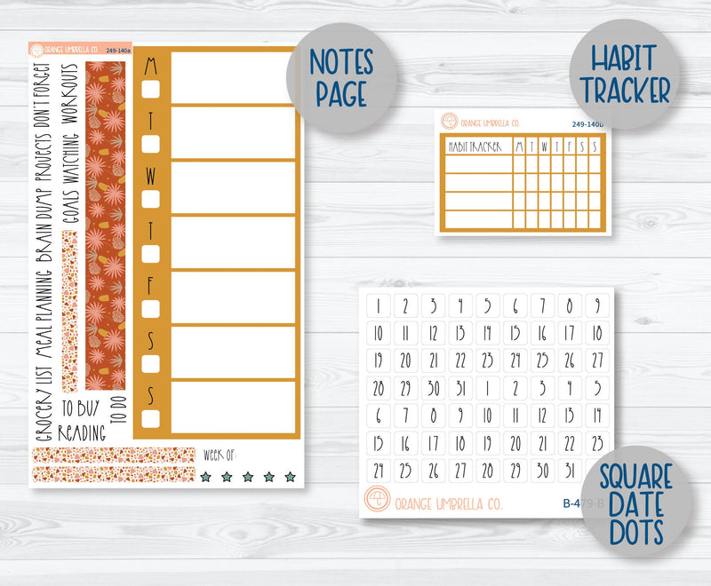 7x9 Daily Duo Planner Kit Stickers | Tropical Escape 249-131