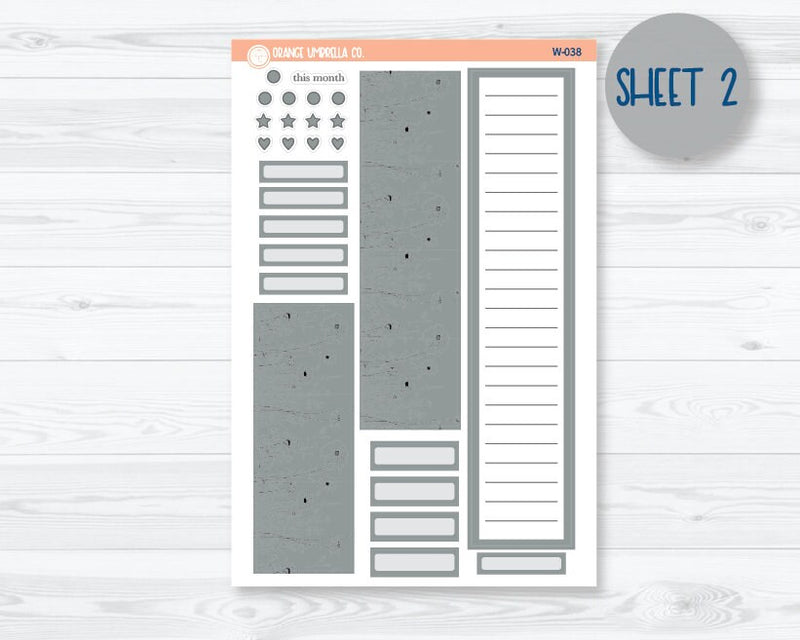 A5 Coil Monthly Planner Stickers | November Wildflowers Palette | W-013-032-038