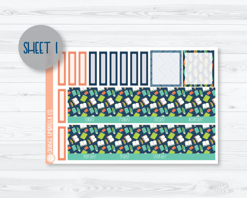CLEARANCE | 7x9 ECLP Monthly Planner Kit Stickers | Page Turner 247-251