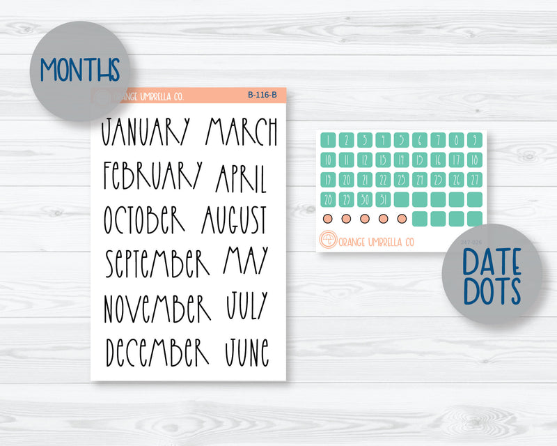 CLEARANCE | Hobonichi Weeks Monthly Planner Kit Stickers | Page Turner 247-301