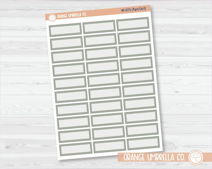One Third Box Label Planner Stickers | Wildflower Palette | W-070-075