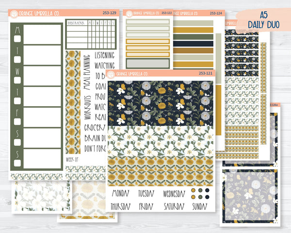 A5 Daily Duo Planner Kit Stickers | Wishful 253-121