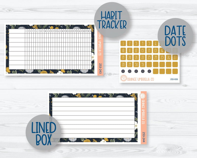 A5 EC Dashboard Monthly Planner Kit Stickers | Wishful 253-241