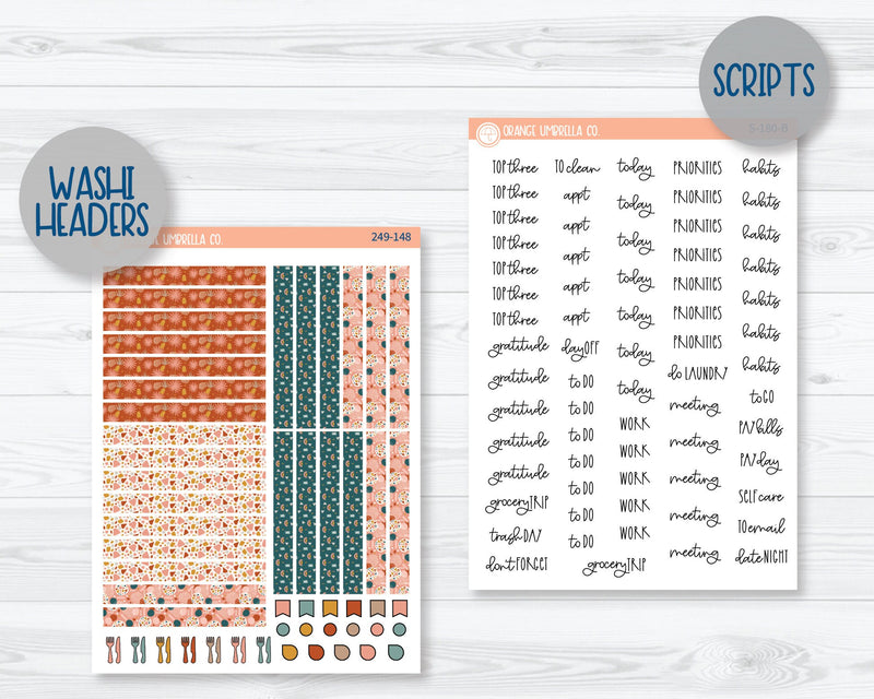 A5 Plum Daily Planner Kit Stickers | Tropical Escape 249-141