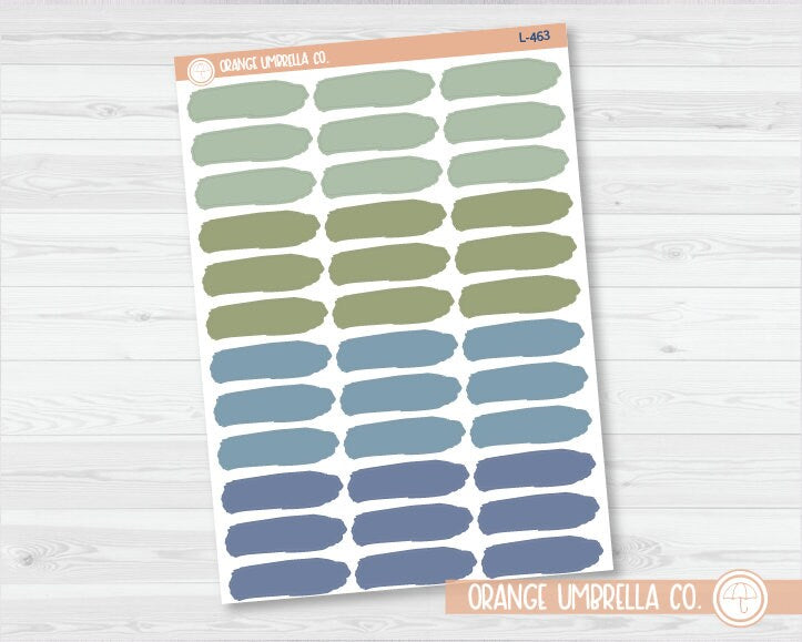 Brush Stroke Label Planner Stickers | Muted | L-462-L-463-L-464