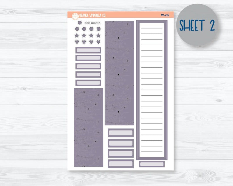 A5 Coil Monthly Planner Stickers | June Wildflowers Palette | W-008-033-039